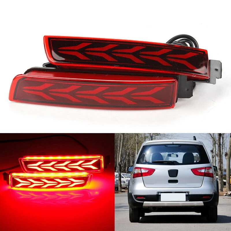 2PCS Car Reflector Lamp Tail Rear Fog Lamp Bumper Light Brake Light For Infiniti FX35 FX37 FX50 2009-2013