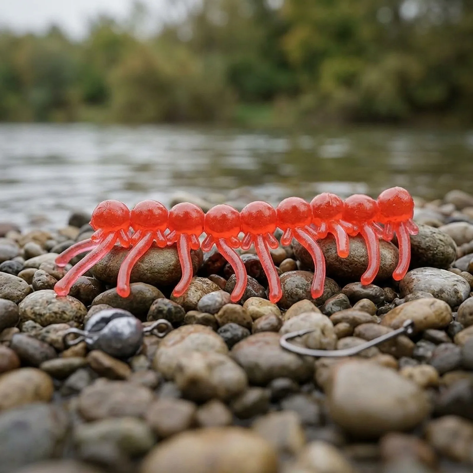 Soft Bead Lure Fishing Lure Bait Mimicking Prey 10x7x0.4 Adjustable Buoyancy Bait Fishing Tool Long-distance Casting