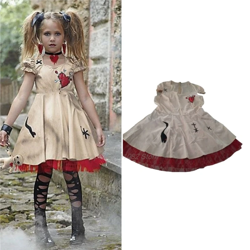 Mode Vrouwen Meisjes Halloween Kostuum Voodoo Pop Kostuums Witch Doctor Cosplay Voor Volwassenen En Kind Fancy Dress