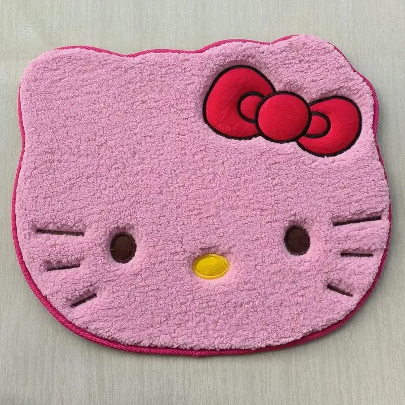 Kawaii Hello Kitty Bath Anti Slip Mat Rug Cartoon Anime Bedroom Living Room Plush Rug Absorbent Quick Drying Bath Mat Room Decor