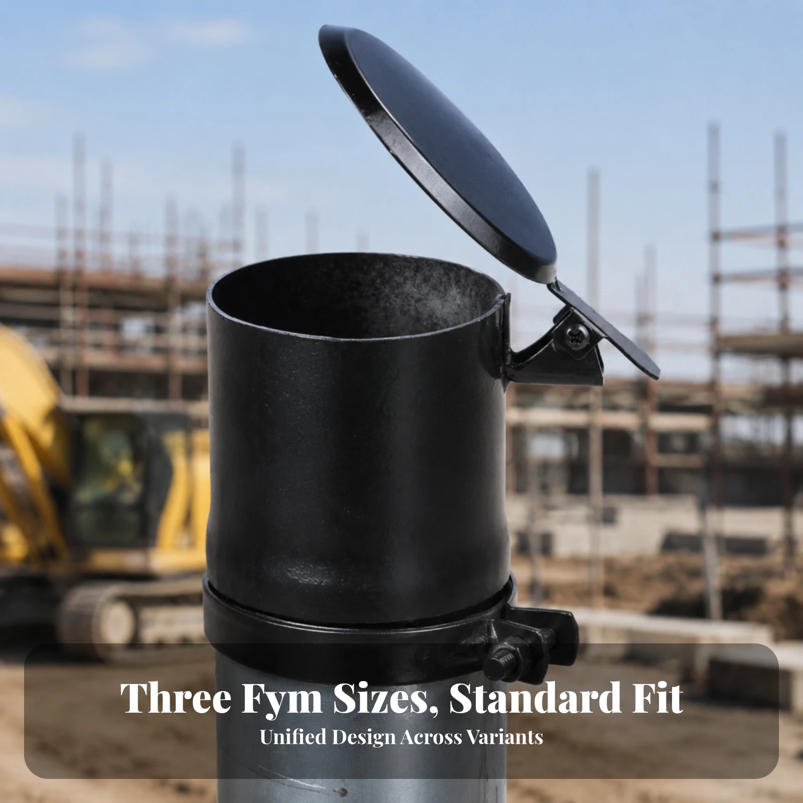 Exhaust Pipe Rain Cap with Hinged Top Universal Fit Exhaust Cap with Hinged Cover Pipe Rain Cover Easy to Install for Generator
