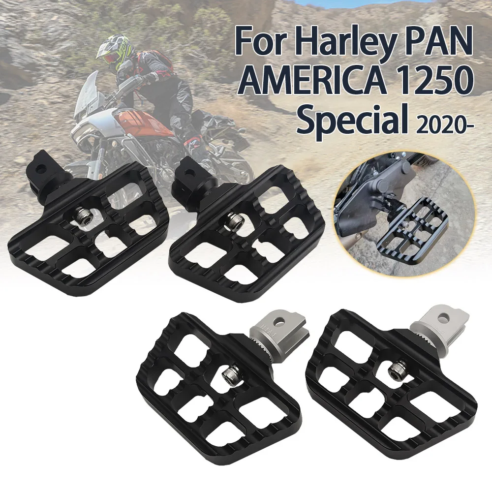 Motorcycle Fit For PAN AMERICA 1250 1250s Special RH1250S 2020- Front pedal Rotatable FootRest Foot Pegs Footpegs Rests Pedals