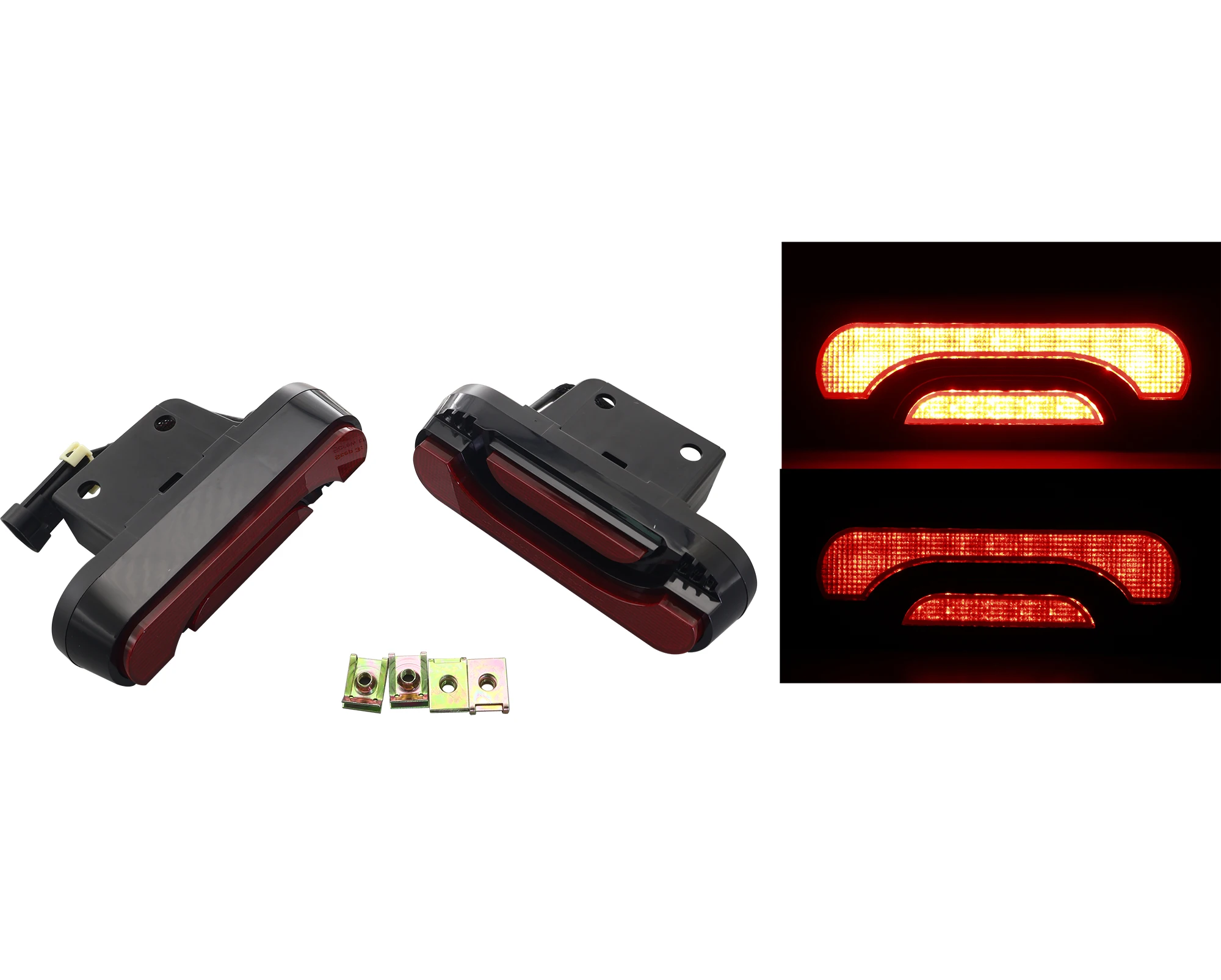 2PCS UTV LED Tail Light Red Rear Lamp Fit For Can Am Defender HD5 HD8 HD9 HD10 2017-2024 Maverick Trail 800R 1000 2018-2024