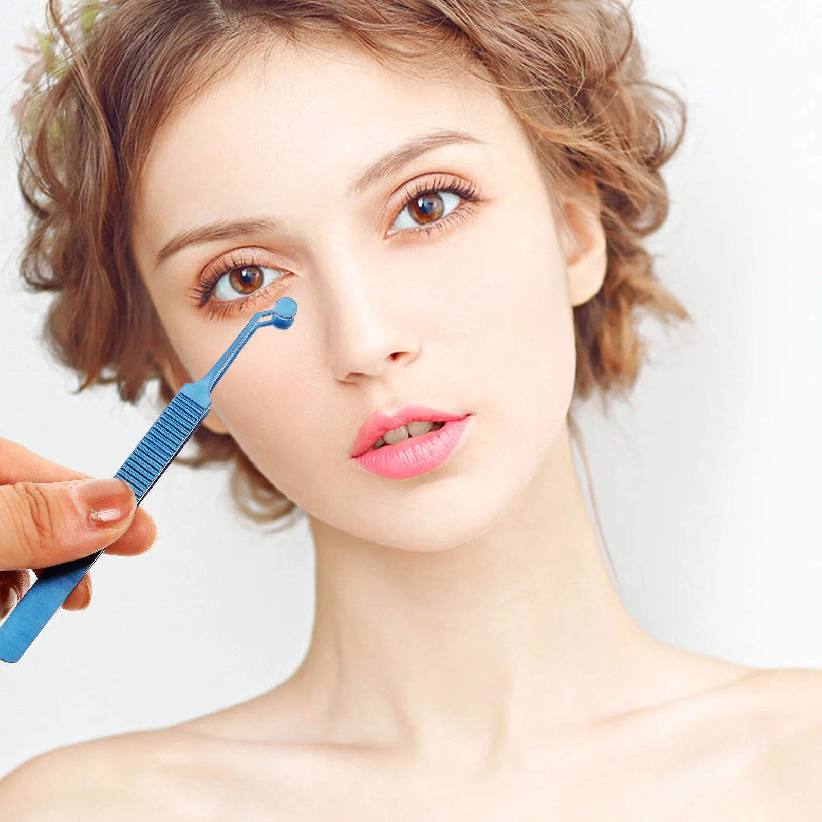 Pinça de glândula de pálpebra, pinça Meibomian de aço inoxidável para mulheres, cuidados faciais, ferramenta de pálpebra de metal