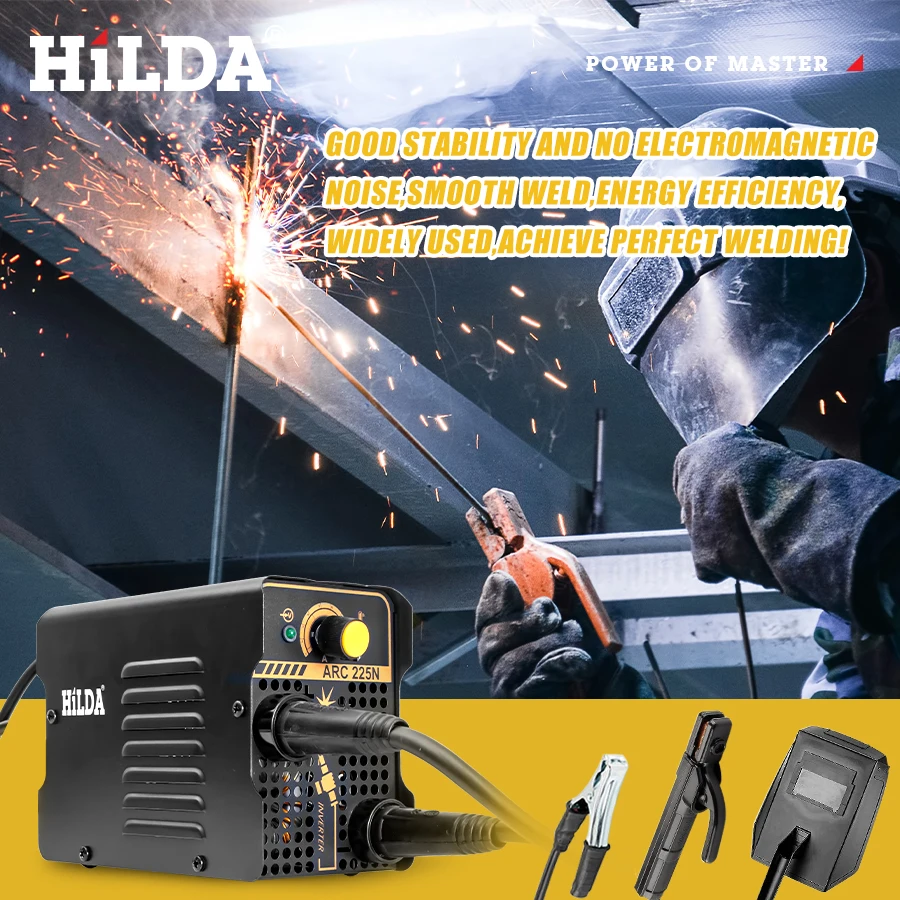 HILDA 220V Portable Welding Machine Pull Arc Welding Machine Electric Adjustable Current Welding Machine