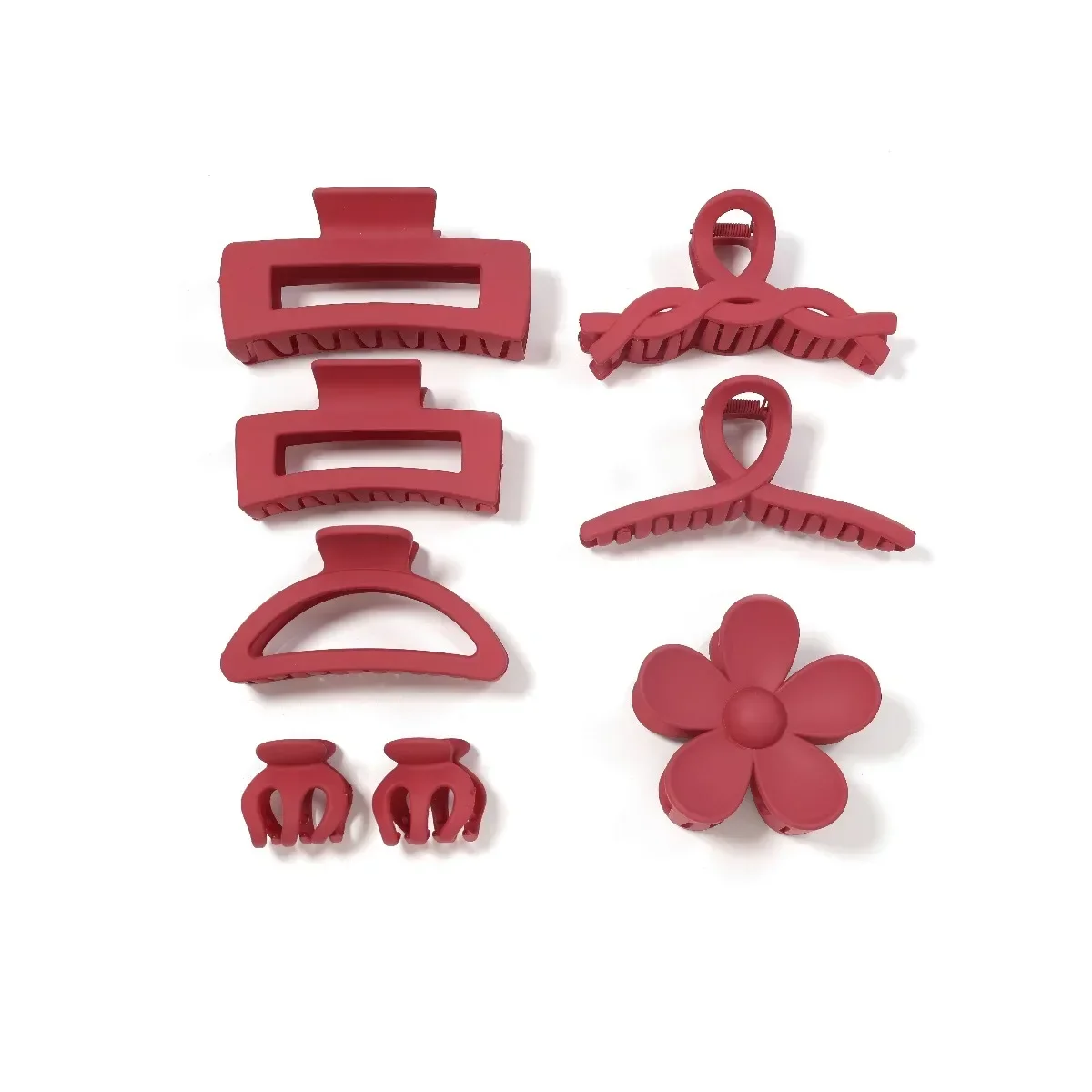 

Bulk 8Pcs Hair Claw Value Set | Large Shark/Cross/Square Clips | High Ponytail Hair Accessories for Women Girls