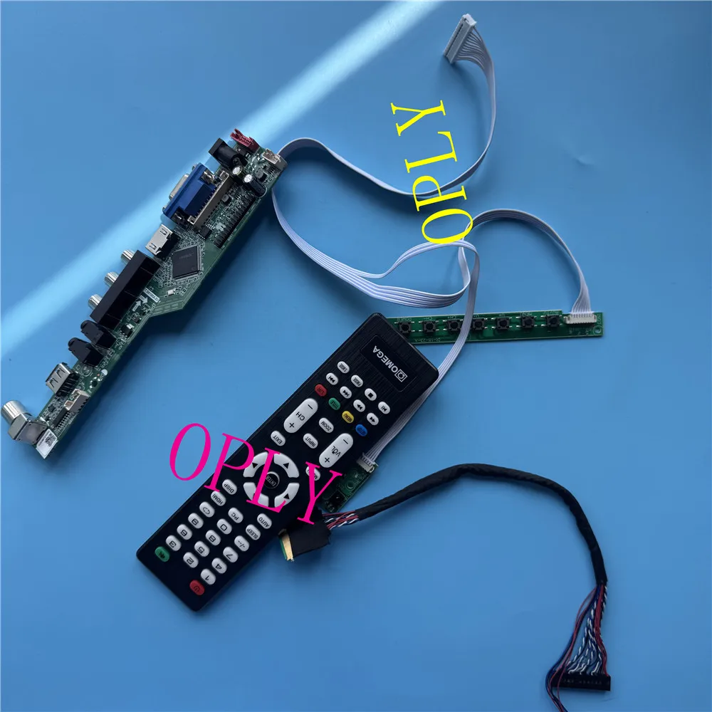 TV Controller board kit for N140B6 N140B6-L02 1366X7668 14" HDMI-compatible RF USB AV VGA Audio LED Screen monitor DIY