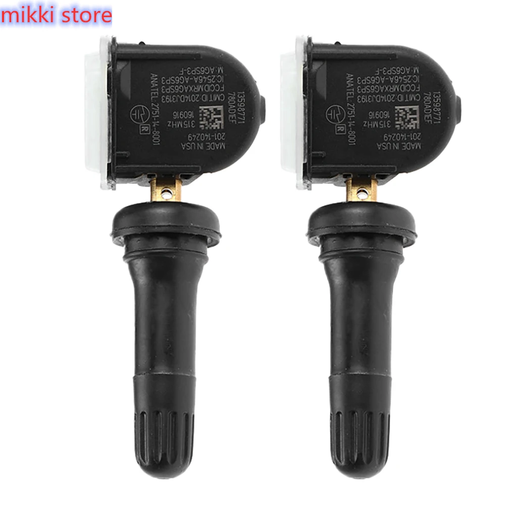 

Датчики контроля давления в шинах TPMS, подходят для GM Chevy GMC Buick Cadillac 13598771, 2 шт.