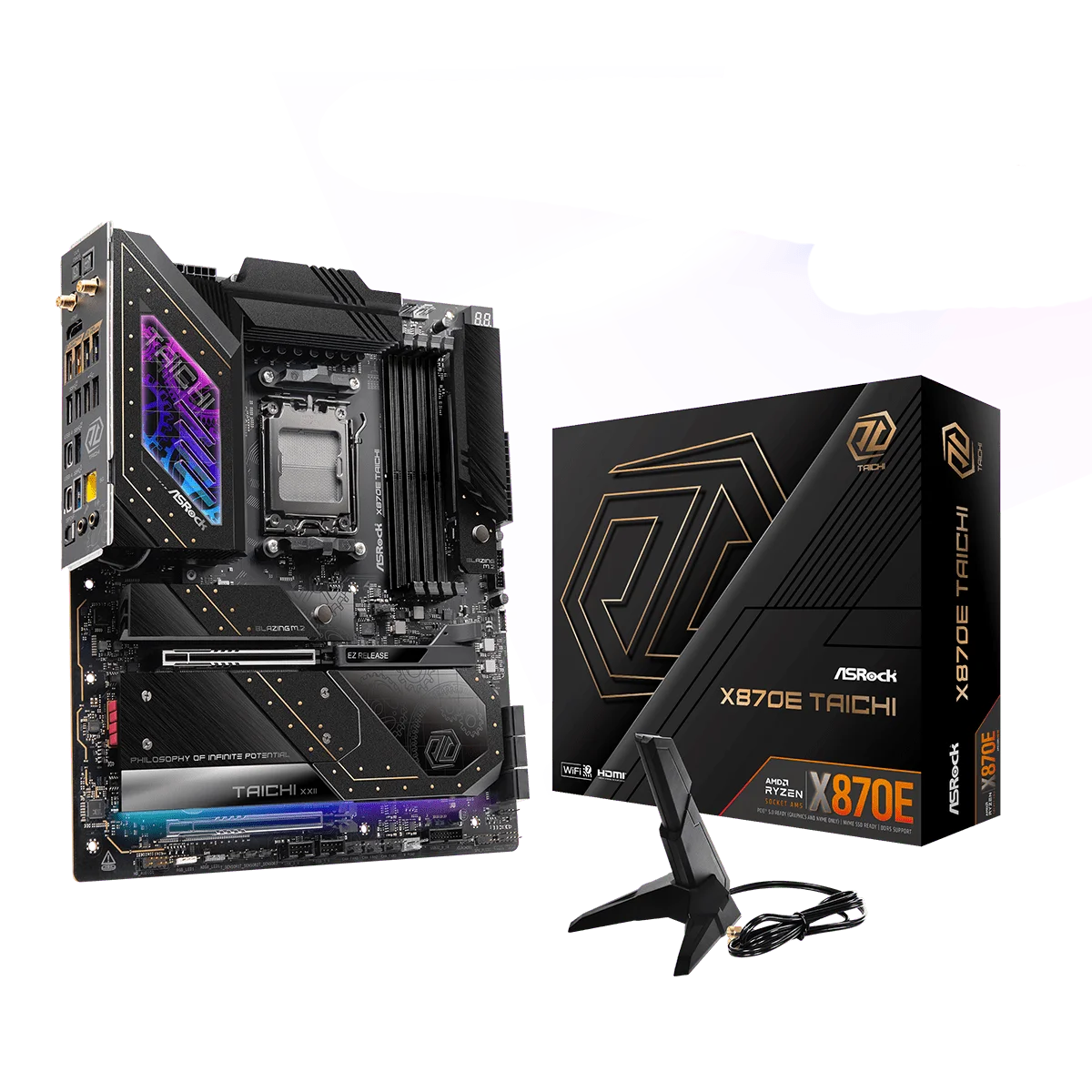 Novo asrock x870e taichi am5 amd 9000 cpu ddr5 usb4 porta pcie 5.0 wifi 7 placa-mãe para jogos x870 asrock mothererbaords