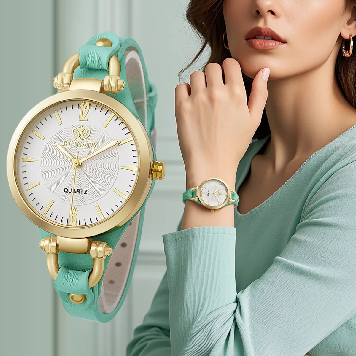 High Quality Women Watch Leather Strap Quartz Watches Ladies Casual Wristwatches Clock Gift Reloj Mujer