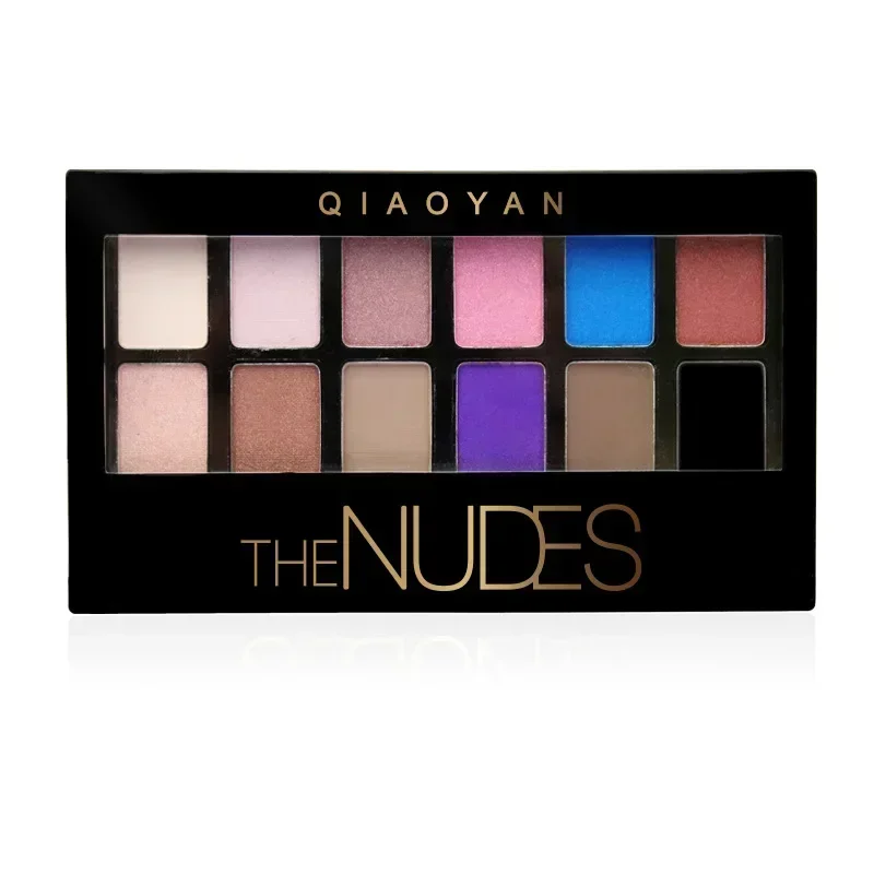 Placa de sombra de ojos desnuda multifunción, 12 colores, Color tierra, mate nacarado, maquillaje multicolor para principiantes, sombra de ojos de belleza