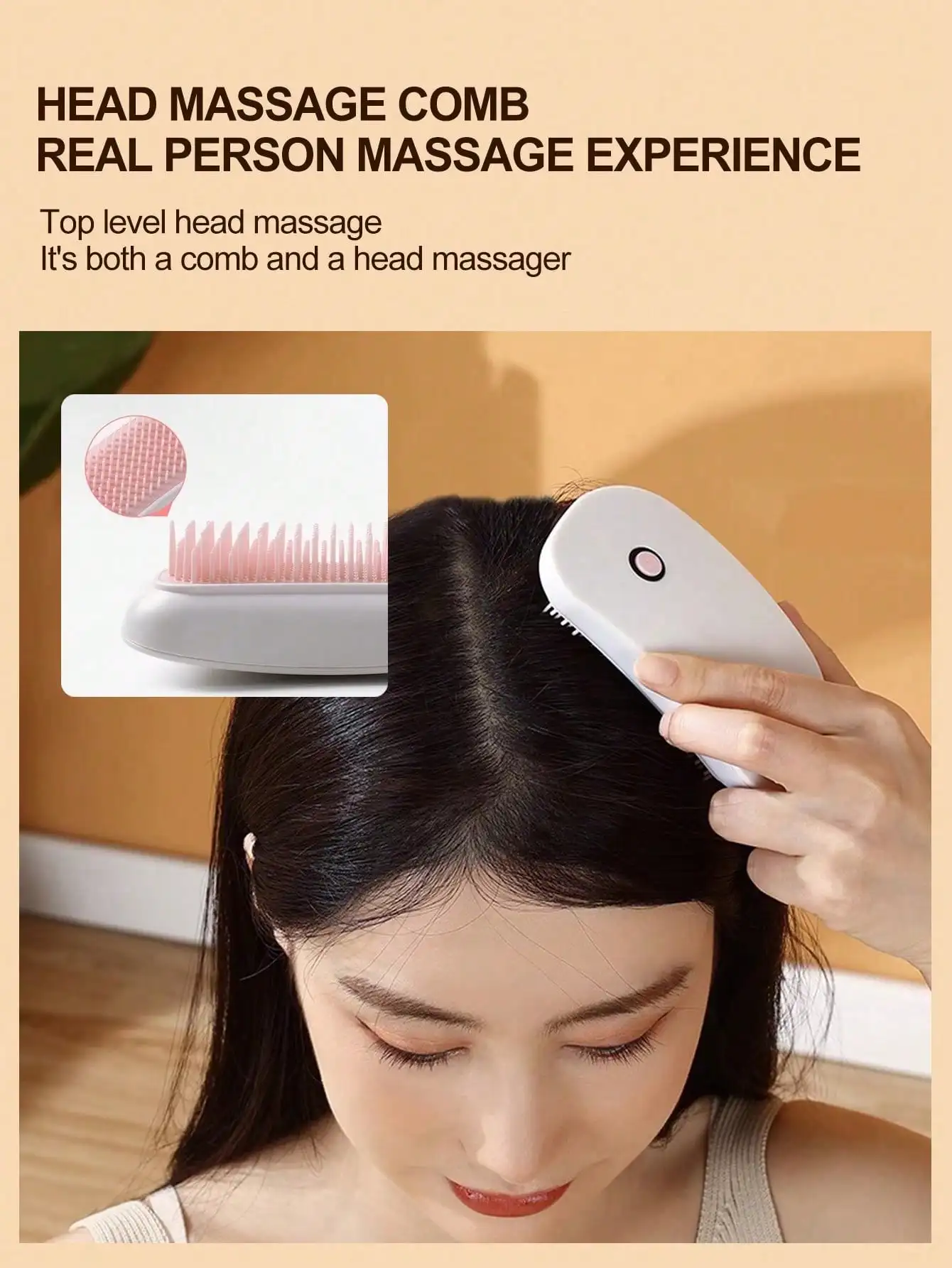 Electric Head Massage Comb With Vibration Massage, Releasing Head Pressure, Wake Up The Mind