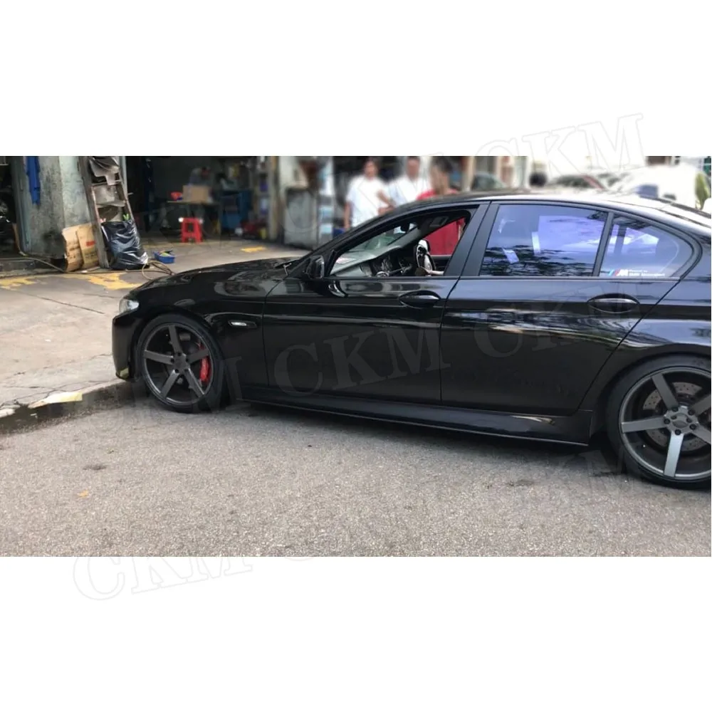 Carbon Fiber Side Skirts Aprons FRP Skid Plate Sill Mouldings Strips Car Styling Car Tuning For BMW F10 M5 Sedan 2012 - 2017 view 3