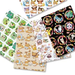 Pokemon Cartoon Fabric140*50cm Handmade Sewing Patchwork Quilting Baby Dress Home Sheet Printed Fabric Fabric Sewing Kids