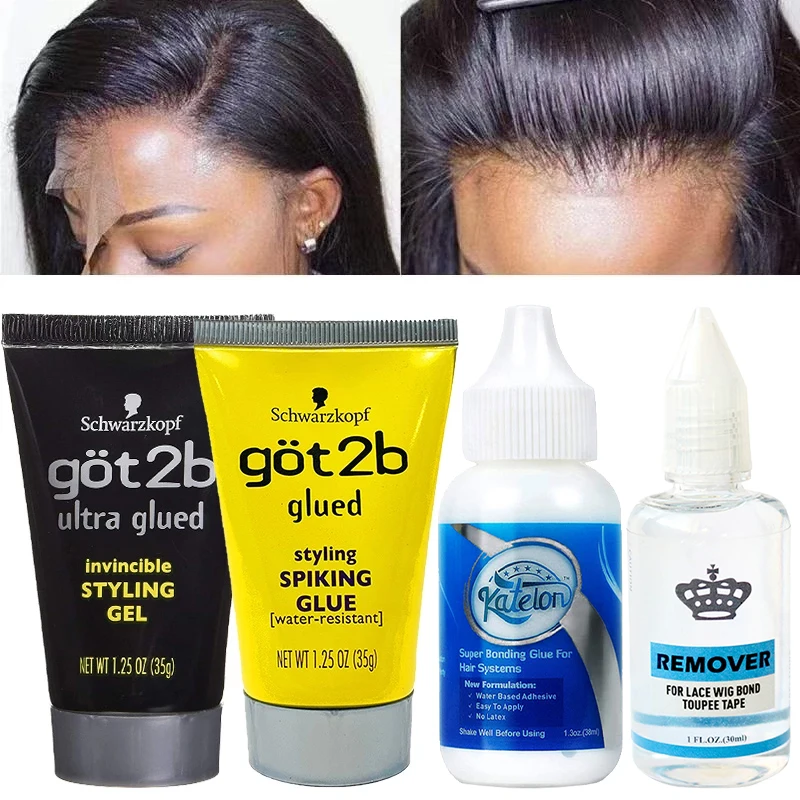 

Got2b Glued Spray Hair Styling Gel+Wig Adhesive Waterproof Strong Hold Lace Wig Glue Invisible Hair Bonding Glue For Hairpiece