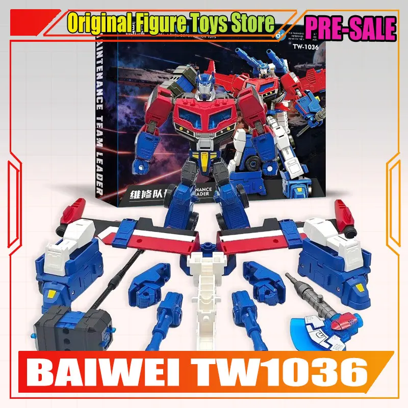 Baiwei TW1036 figura de acción de juguete Transformable TW-1036 proyecto de mantenimiento líder de equipo colección de figuras de Anime juguetes para niños regalo de Navidad