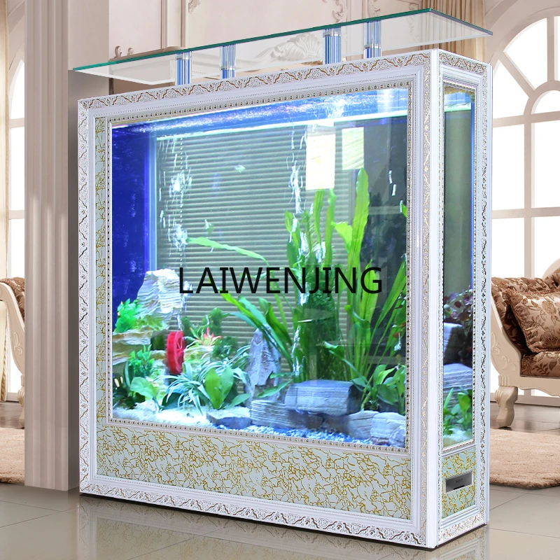 HLZ aquarium living room partition new light luxury household small European Chinese entrance