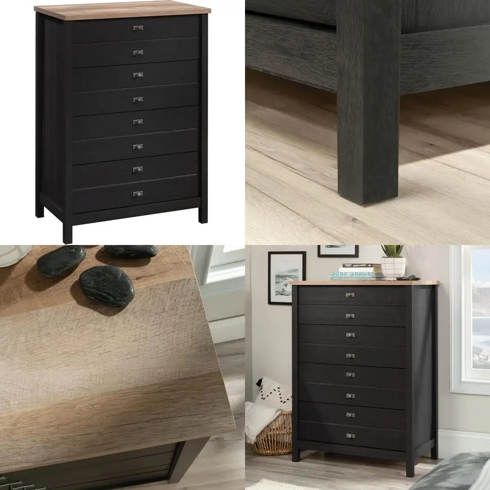 Raven Oak 4-Drawer Chest of Drawers - Sauder Cottage Style