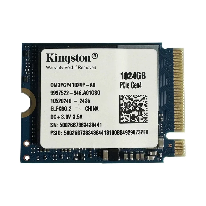 キングストン 1TB M.2 2230 PCIe Gen 4.0x4 NVMe SSD TLC NAND 内蔵ソリッドステートドライブノートブックゲームドライブスチームデッキ用