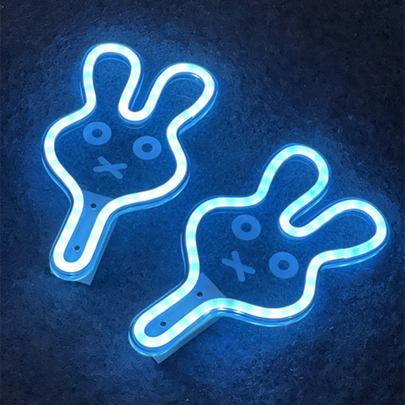 

Hot-selling LED charging hand crank light bar KTV party partyK atmosphere flash rabbit light creative DIY light