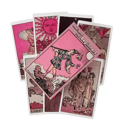 Pink Rider Tarot Cards Game for Beginners Divination Deck English Versions Edition Oracle Board Playing Table Game For Party