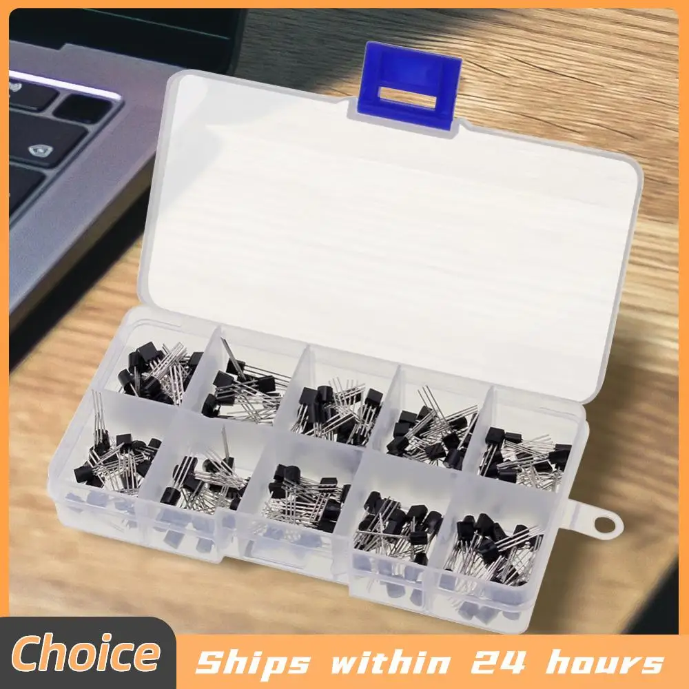 200PCS Transistor Assortment 10 Values TO-92 PNP NPN BC327 BC337 2N2222 2N2907 2N3904 2N3906 S8050 S8550 A1015 C1815