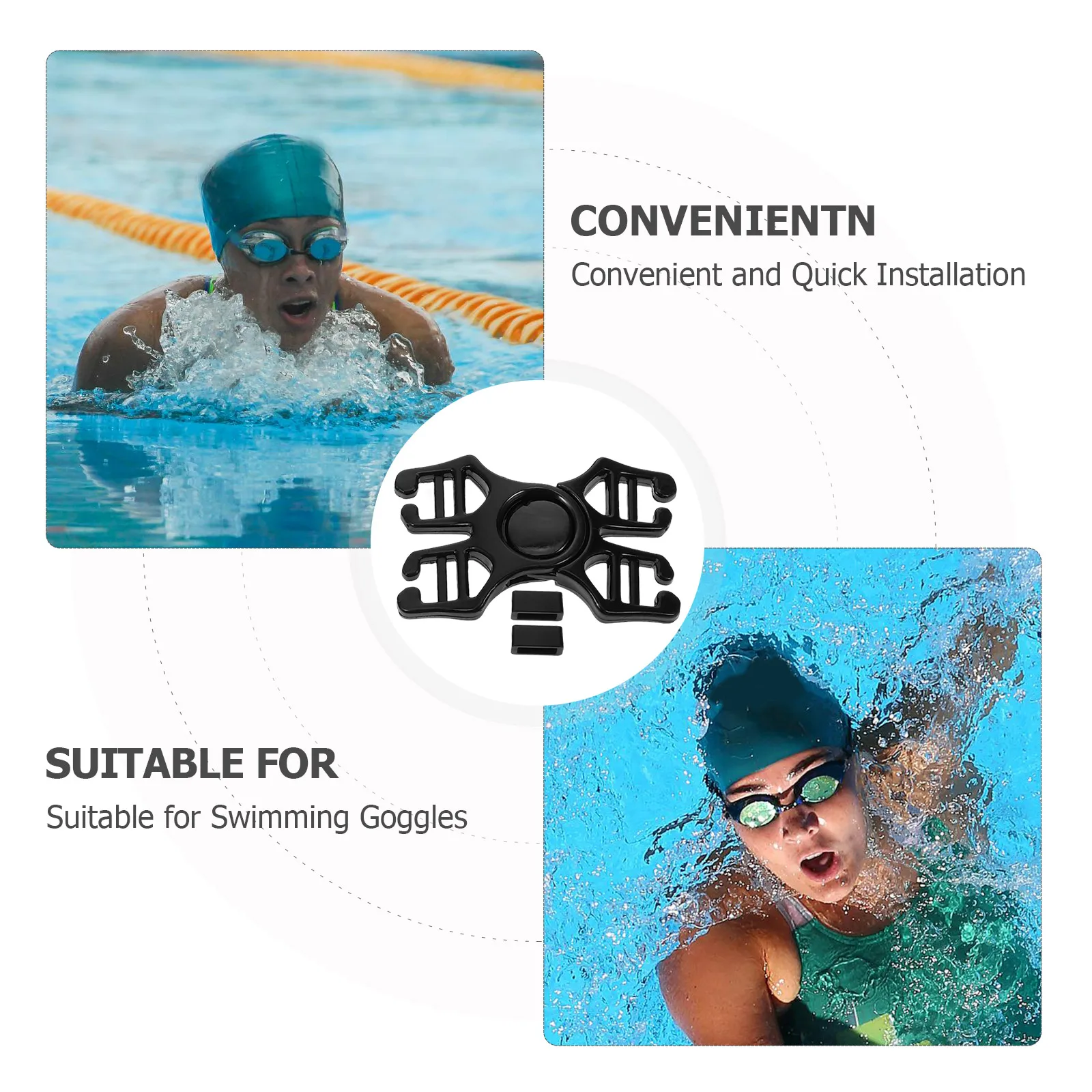 

4Pcs Goggles Buttons Strap Connectors Universal Waterproof Buckles Swimming Essentials