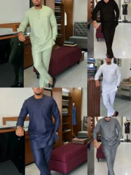 2024 Ropa africana elegante para hombres: trajes y pantalones Dashiki de moda con diseños intrincados tienda en línea de aliexpress