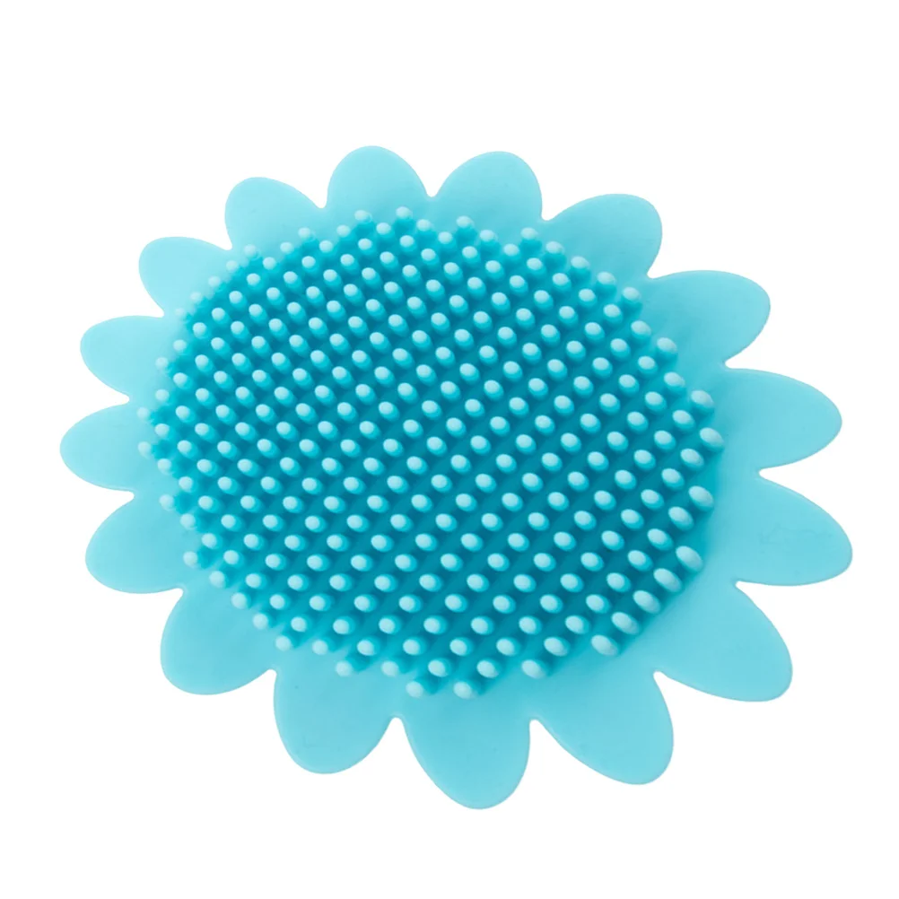 

Blue Baby Shower Brush Silicone Soft Durable Bath Brush Portable Newborn Hair Scalp Massager Cleaning Tool Baby Cleaning Tool