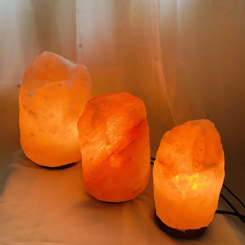 Modeling Salt Lamp Wholesale Himalayan Crystal Salt Rock Lamp USB Gift Light Bedroom Bedside Salt Crystal Stone Small Night Lamp