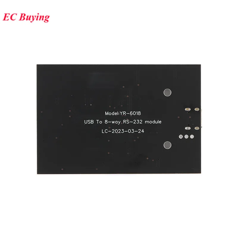 USB to 8-way 8 Channels RS232 232 TTL Serial Port Module CH348 Multi Ways Type C to 8-way UART HUB PCB Expansion Board YR-6018