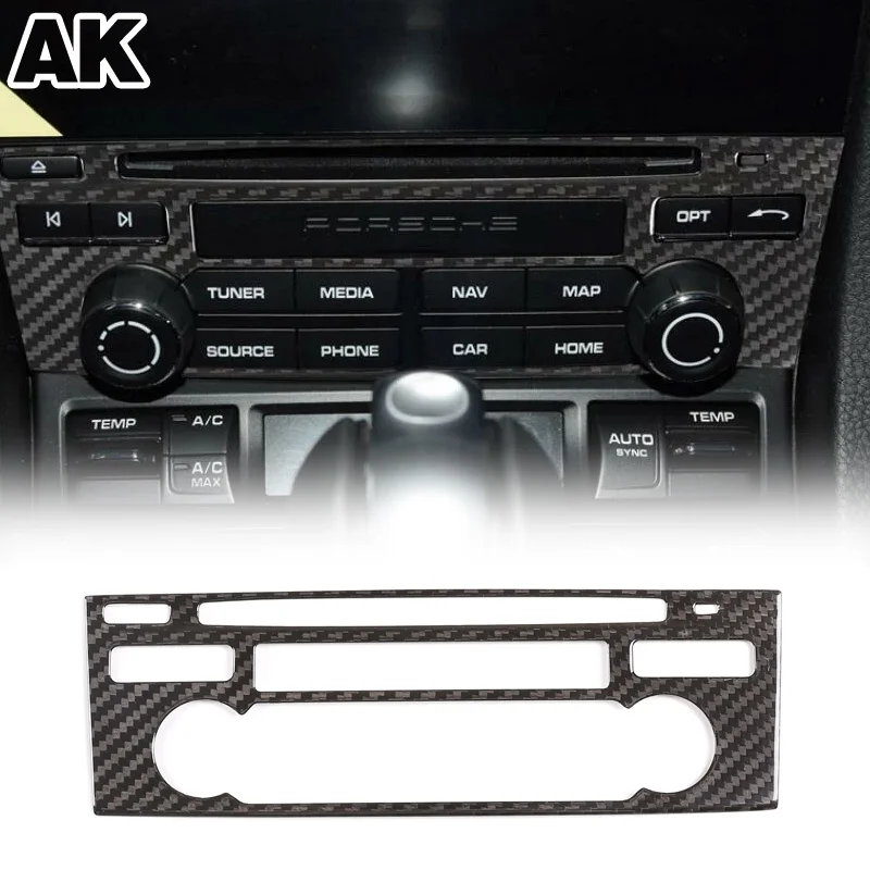 

Для Porsche 718 2016-2019; Porsche 911 2012-2018 гг., центральная консоль из настоящего углеродного волокна, рамка панели компакт-дисков, аксессуары для салона автомобиля