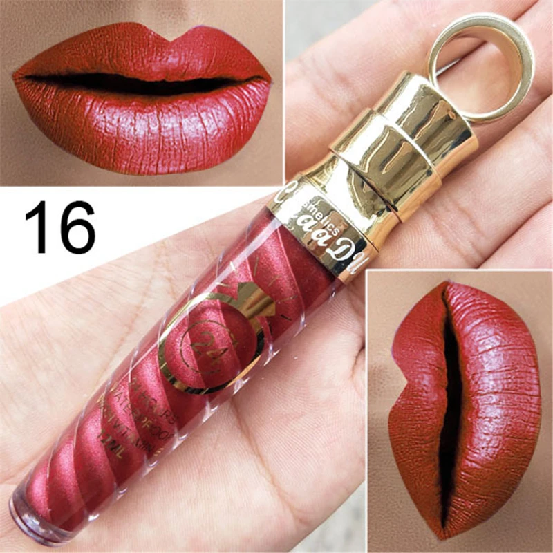 20 Farben Matter Lipgloss Wasserfest Langanhaltend Schimmernder Flüssiger Lippenstift Nude Glitter Nicht-klebender Lippenstift Roter Lippentint Schönheits-Make-up – Detail 18