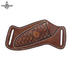 Toubon Leather Knife fodero Tool custodia a lama fissa coltello pieghevole Pocket Organizer portautensili EDC per cintura (senza coltelli)