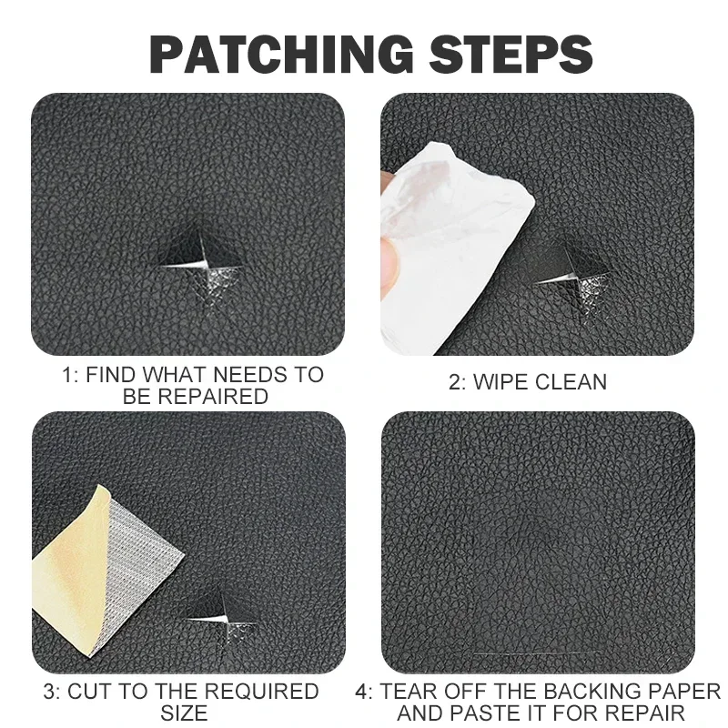 50x137CM strong self-adhesive paper artificial PU leather fabric patch car seat sofa furniture repair patch