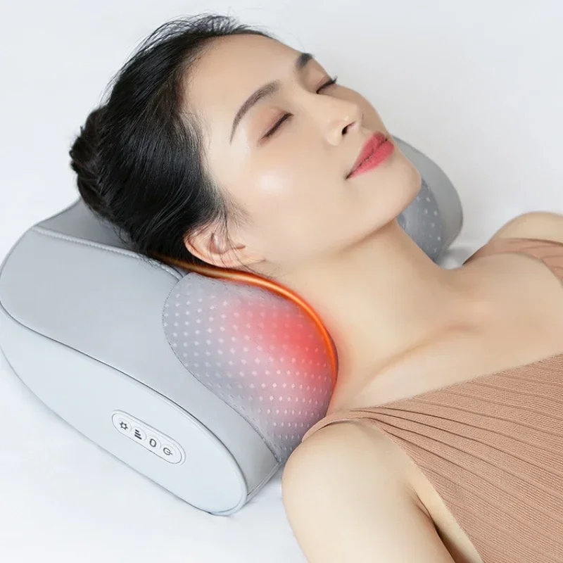 Neck Massager Neck Massager Massage Pillow Cushion Waist Back Whole Body Kneading Hot Compress Gift