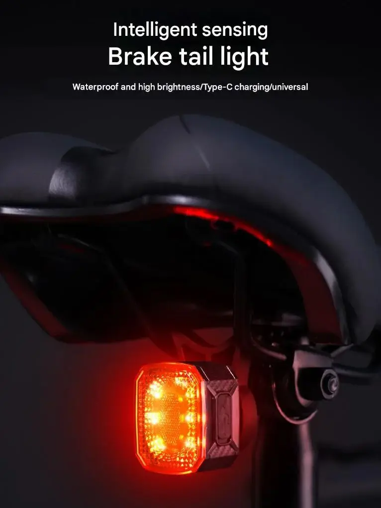 AliExpress cycle zone Bicycle Smart Brake Sensing Light Rechargeable Bike Rear Lamp Intelligent Light Sensor Cycling Taillight MTB Bike Accessories