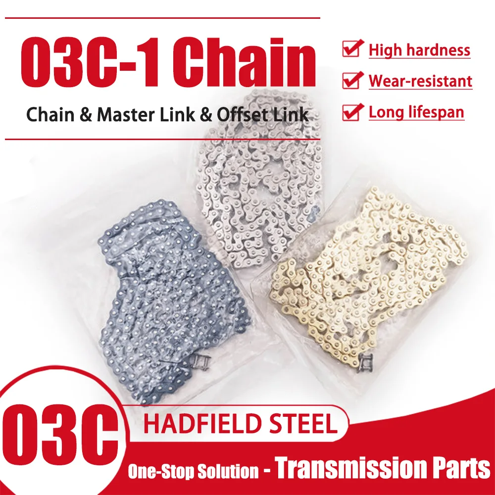 

1Pcs Hadfield Steel Industrial Transmission Chain 1.5-Pitch 03C Single-Row Miniature Chain 210 Links 1m/PC with Connecting Link