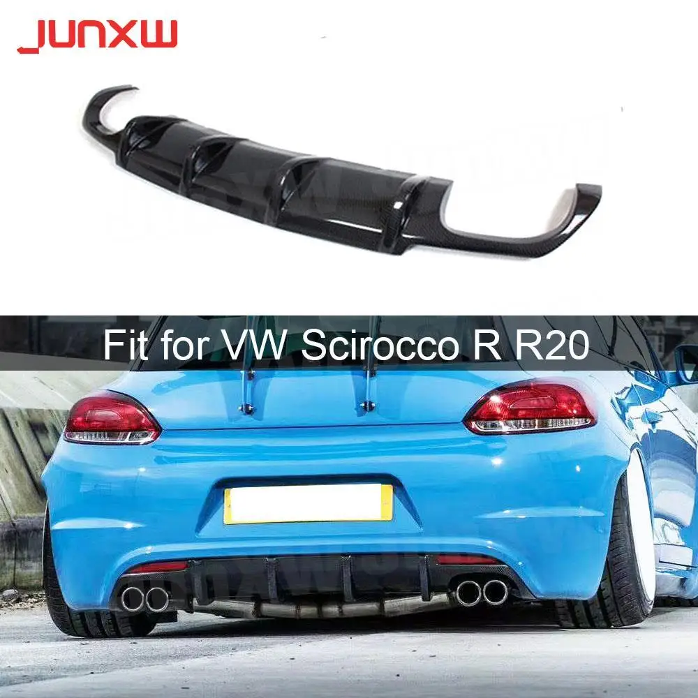 

Carbon Fiber Car Rear Bumper Diffuser Lip Spoiler for Volkswagen VW Scirocco R R20 Bumper 2009 - 2016