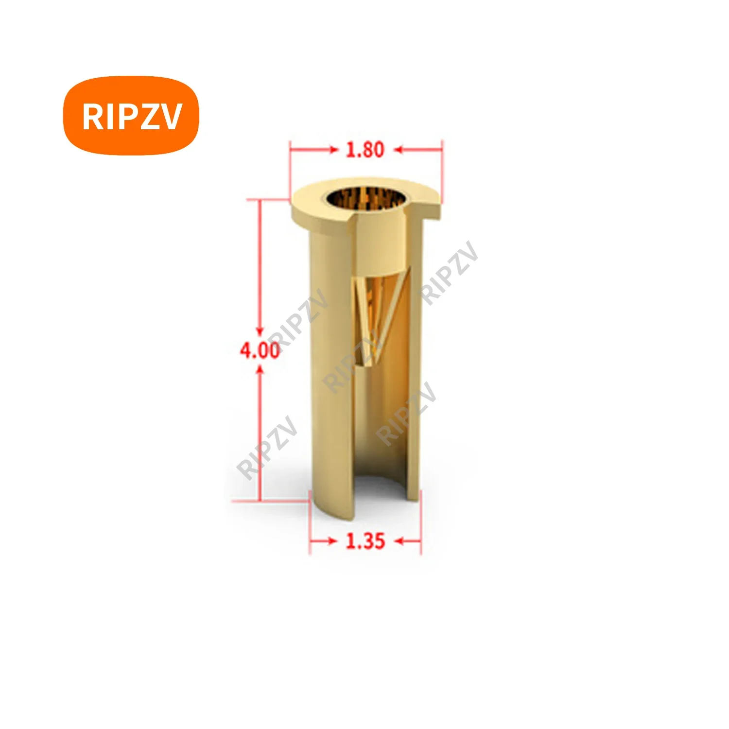 1.8x4mm Jack pin crown spring terminal adapter sensor socket male / female plug to plug connector RIPZV hole 0.5mm