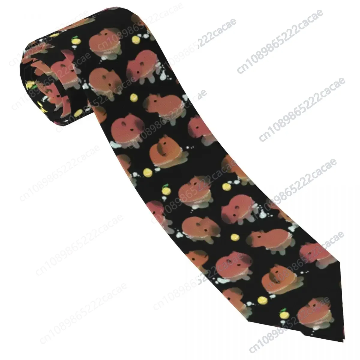 

Men's Tie Cute Capybara Pattern Neck Ties Animals Cool Fashion Collar Tie Graphic Leisure Great Quality Necktie Accessories