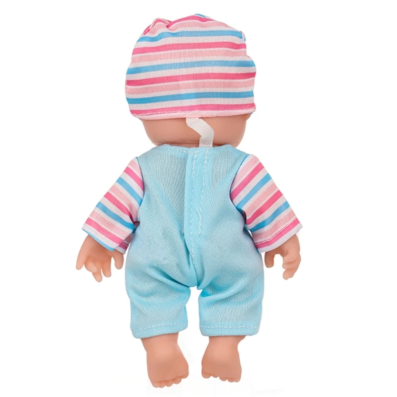 Muñeca caucásica 6,5 pulgadas para niños pequeños, juguete juego para padres con vida juguete educativo para