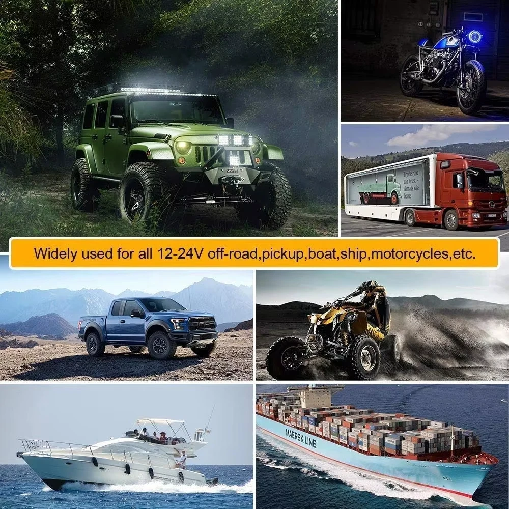 New Arrivals 4-Gang Rocker Switch Panel With 15W Dual USB Port+12V Cigarette Lighter Socket With Waterproof Rubber Cap