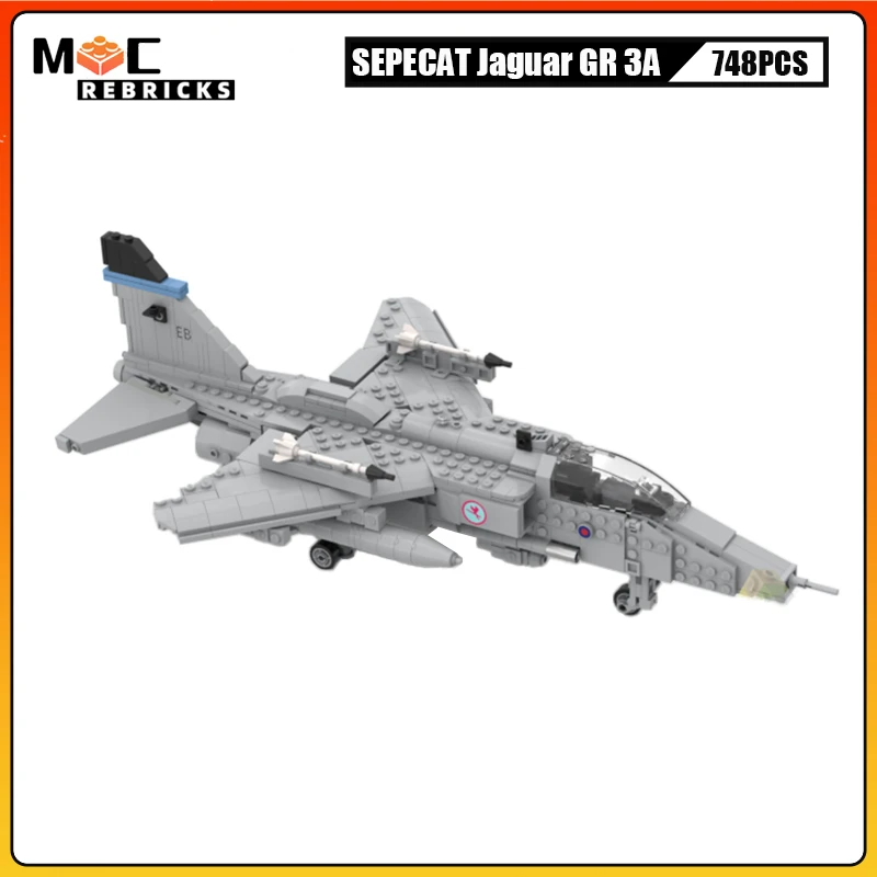 WW II Military Air Force Weapons Building Block Series British-French Jet Fighter Model Sets MOC High-tech Bricks Toy Boys Gifts