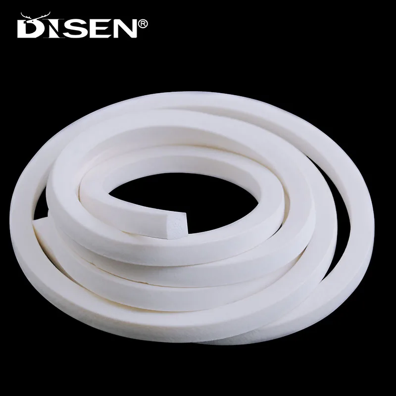 White Square Silicone Sponge Strip Sponge Seal Gasket Elastic Sealing Strips For Doors Windows High Temperature Resistant