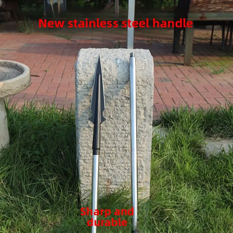 Spear Manganese Steel Forged Stainless Steel Removable Zulu Shovel Spear Splicing Portable Outdoor