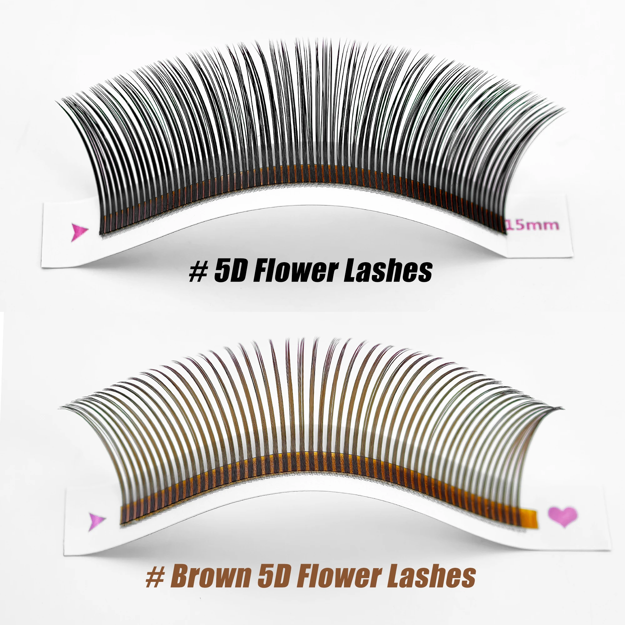 ABONNIE Black Cocoa Brown 5D Individual Lashes Volume Spikes Lashes Cluster Eyelash Extension False Eyelashes Easy Fan Volume