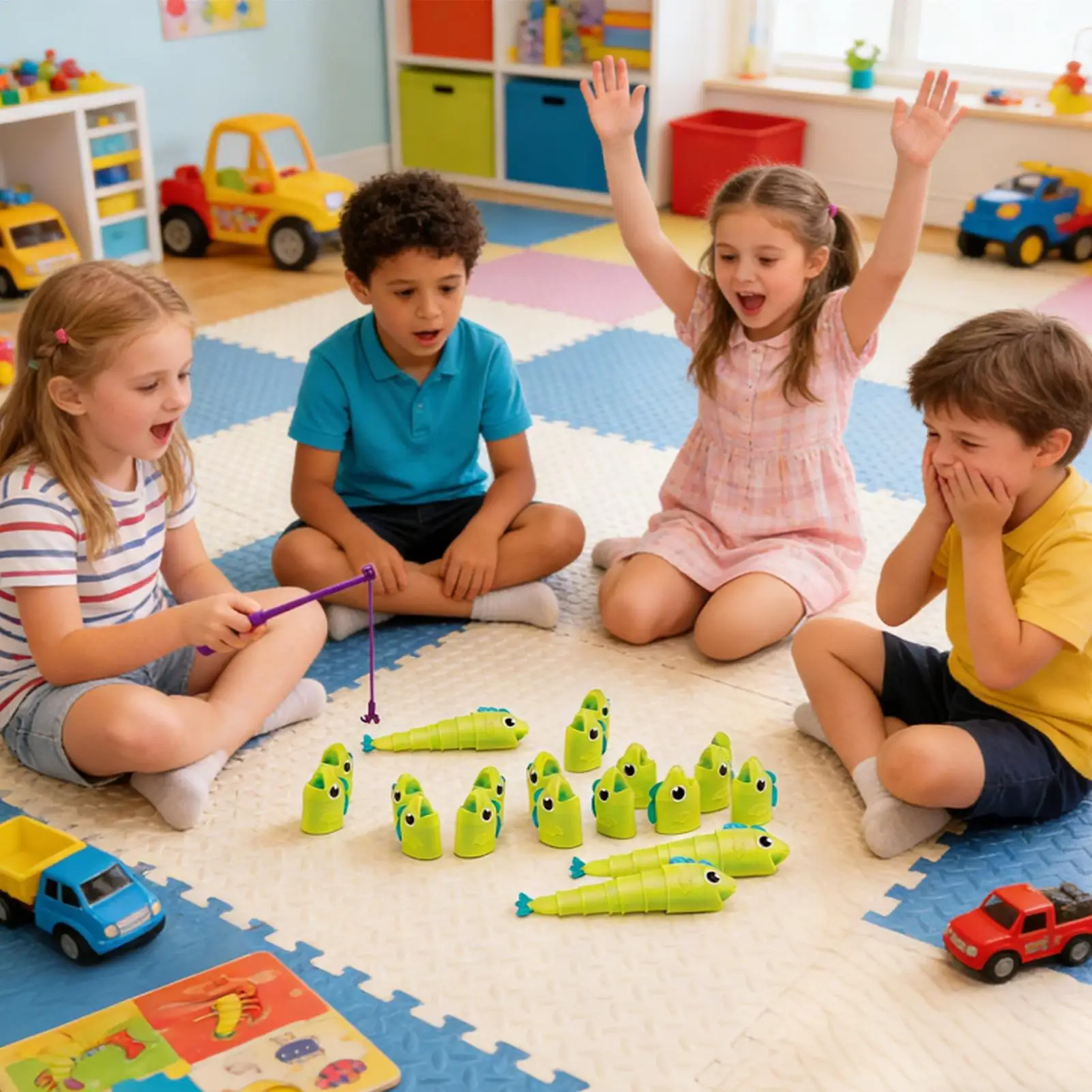 Kids Fishing Game Toys Gifts Early Education Water Fish Catch Tabletop Games Toys Children Interactive Games Toys for Gifts