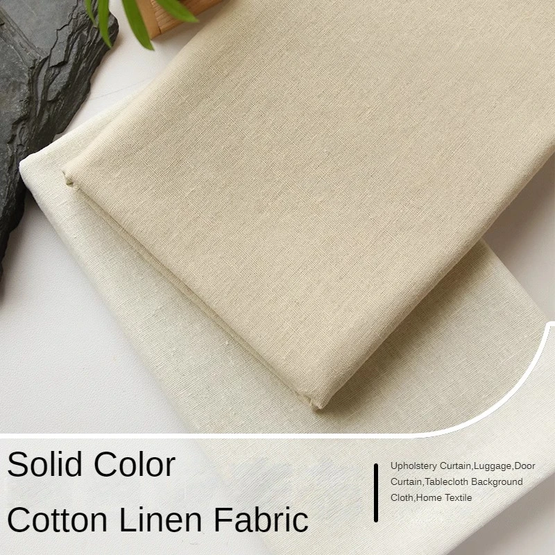 

0.5m/1m/2m Solid Color Cotton Linen Fabric For Upholstery Curtain Luggage Home Textile Tablecloth Tablecloth Background Cloth