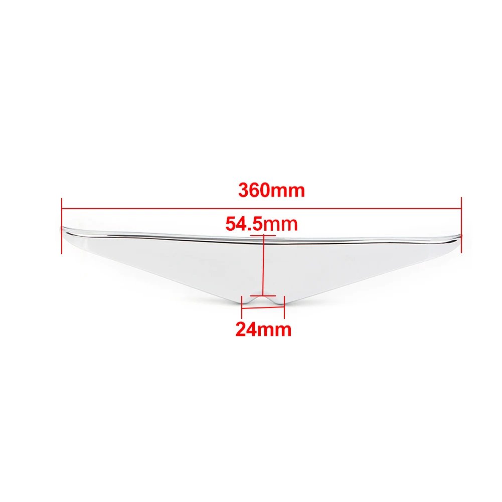 Chrome ABS Motorcycle Headlamp Headlight Eyebrow Eyelid Trim For Harley Road Glide FLTRX FLTRU 2015-up